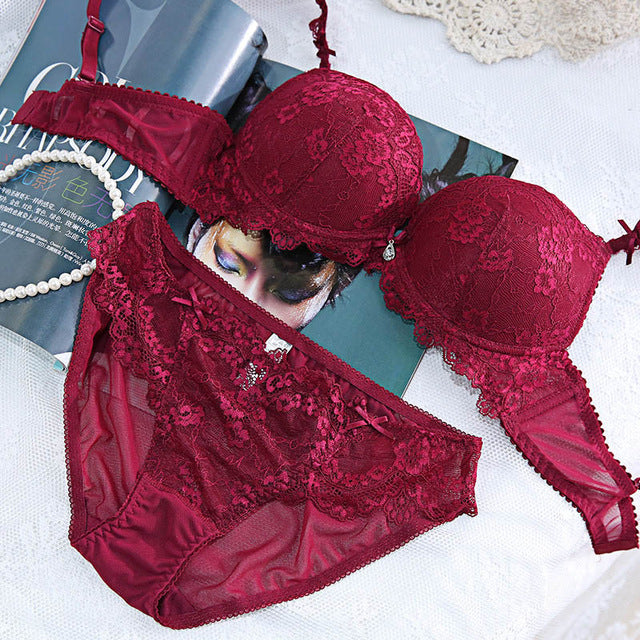 Underwear Set Lace Sexy Push-up Bra