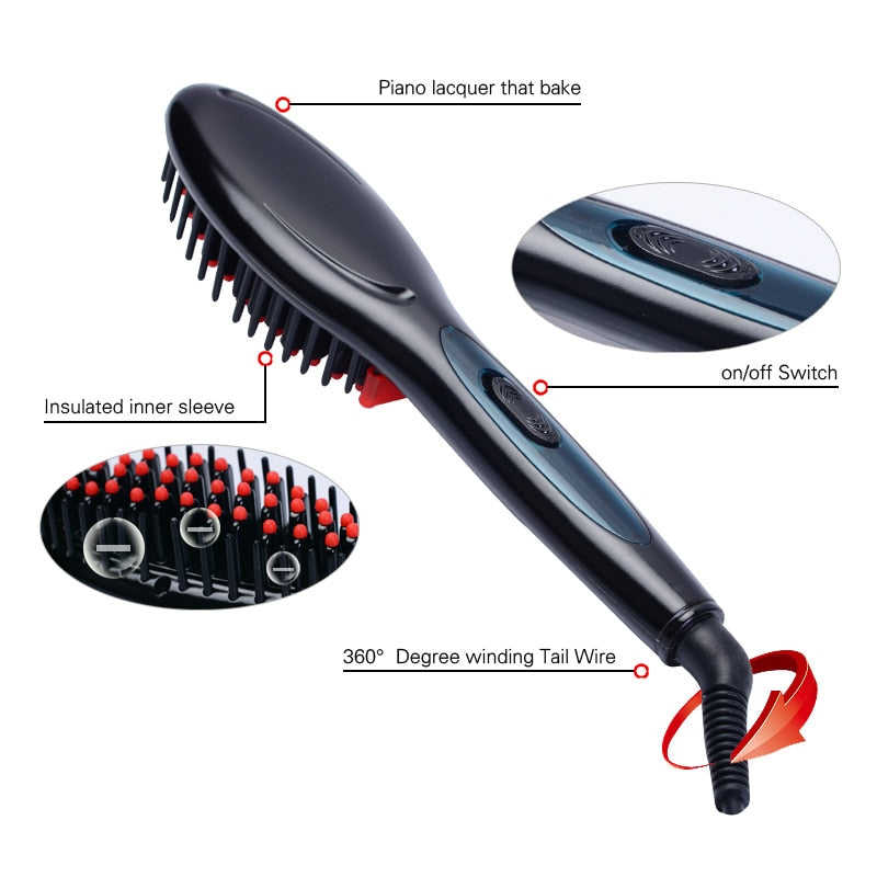 Hair Brush Fast Hair Straightener Comb