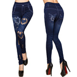 Sexy Faux Denim Jeans Leggings