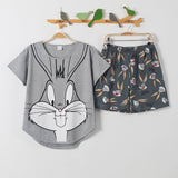 short pants + short sleeve tops pajamas sets