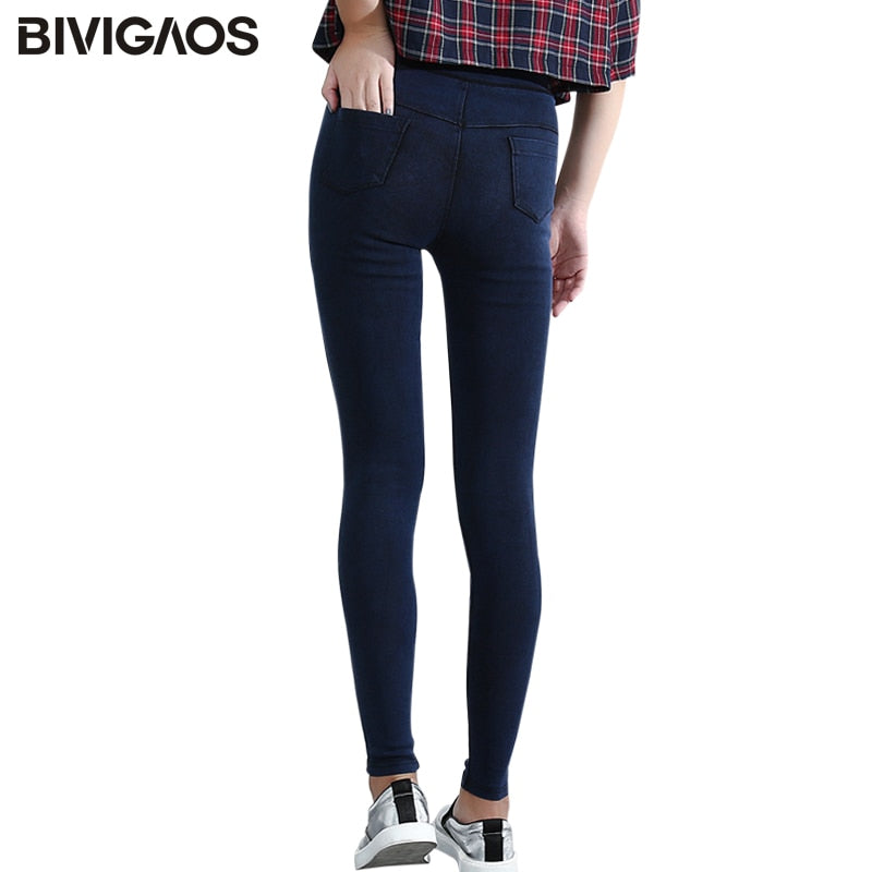 New Elastic Denim Legging