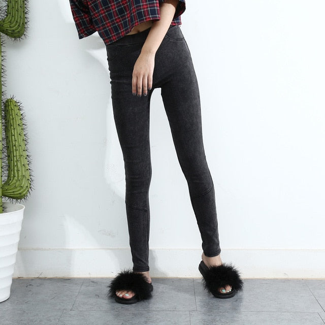 New Elastic Denim Legging