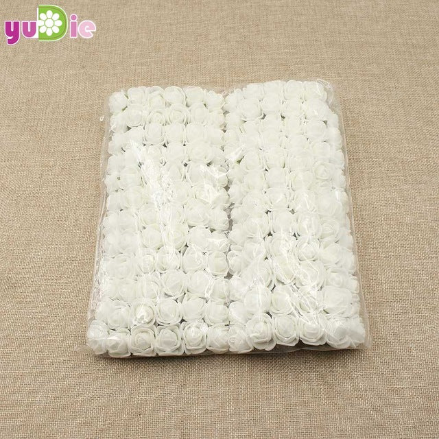 144pcs 2cm Mini Foam Rose Artificial Flower