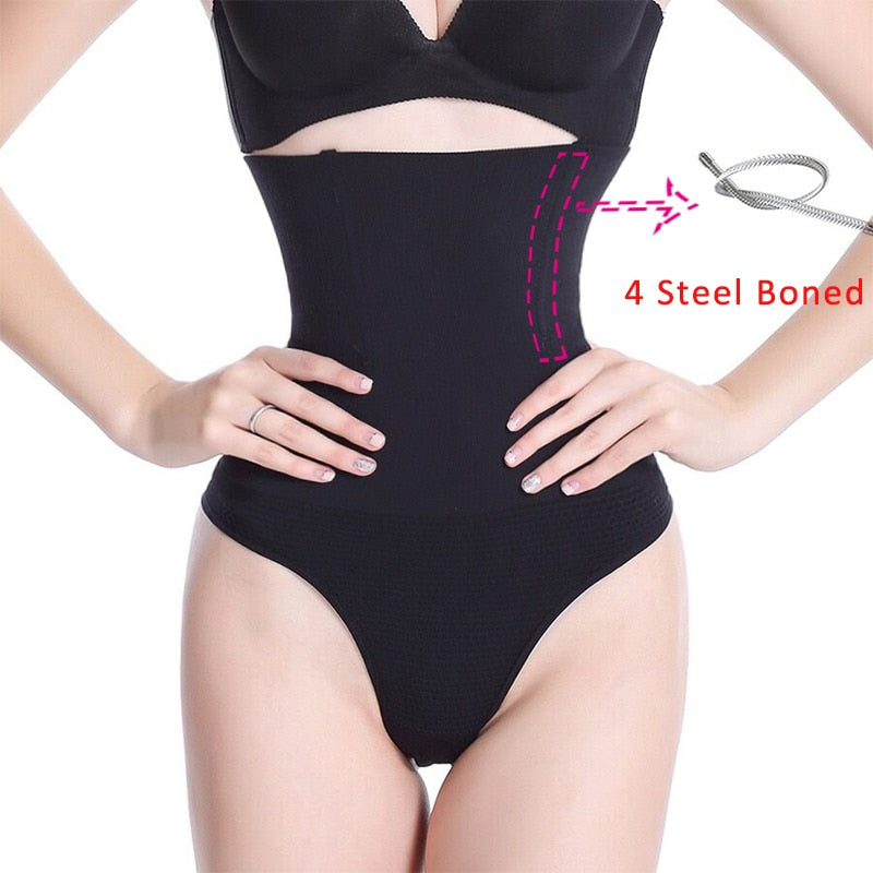 Waist Cincher Thong Girdle Black Beige Butt lift Tummy Slimmer Sexy Thong Panty Shapewear