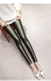 Faux Leather Leggings Women 4 Colors Skinny Pants