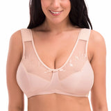 Soft Cups Embroibered Wireless Bra