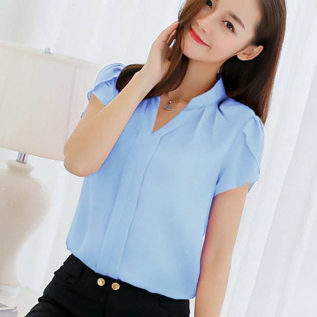 Fashion Bodycon Leisure Chiffon Blouse Tops