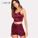 Sexy Plain Cami & Shorts Sets