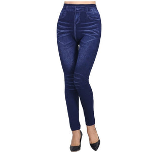 Sexy Faux Denim Jeans Leggings