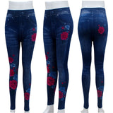 Sexy Faux Denim Jeans Leggings