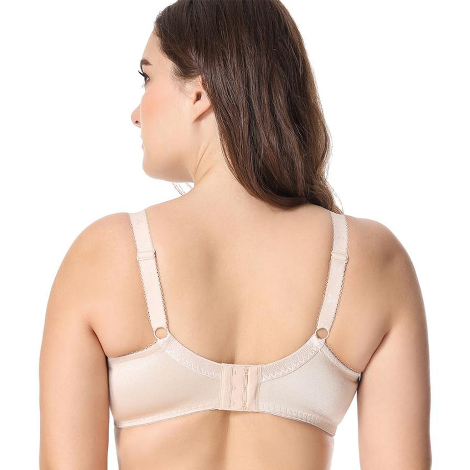 Full Coverage Minimizer Jacquard Non Padded Lace Sheer Bra