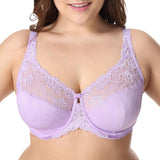 Full Coverage Minimizer Jacquard Non Padded Lace Sheer Bra