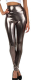 Women High Elastic Thin Faux Leather Leggings