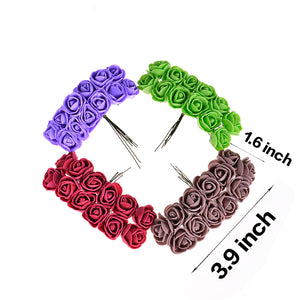 144pcs 2cm Mini Foam Rose Artificial Flower