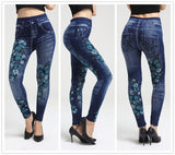 Sexy Faux Denim Jeans Leggings