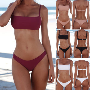 Summer Solid Bikini Set