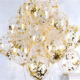 10pcs/lot Clear Gold Star Happy Birthday Balloons