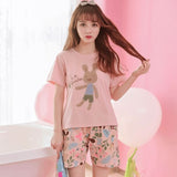 short pants + short sleeve tops pajamas sets