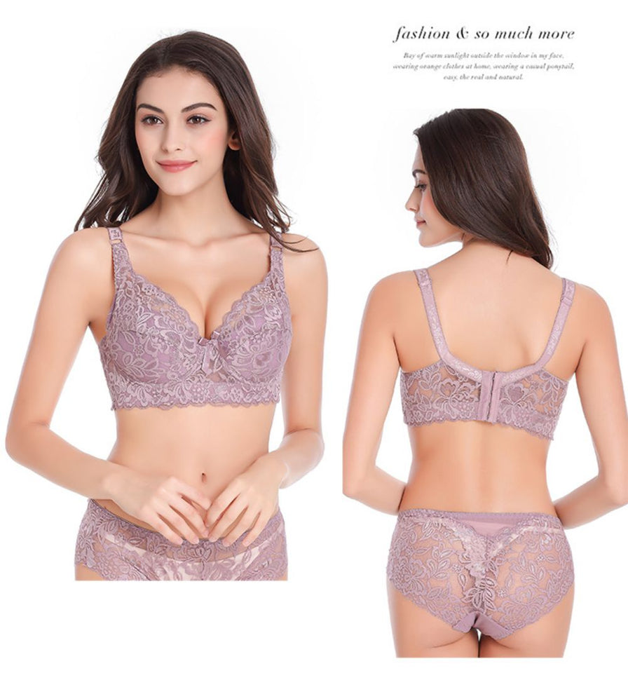 Sexy Full Lace Coverage Flower Bras