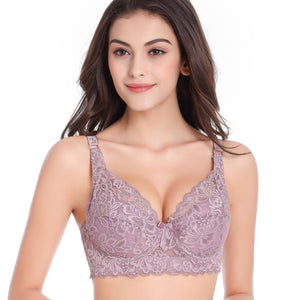 Sexy Full Lace Coverage Flower Bras