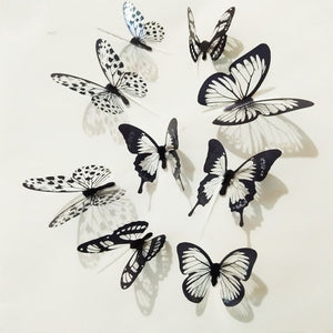 3d Effect Crystal Butterflies 18pcs