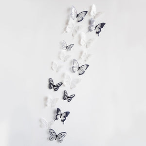 3d Effect Crystal Butterflies 18pcs