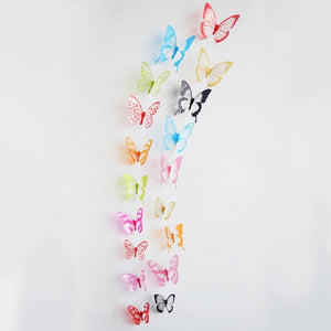 3d Effect Crystal Butterflies 18pcs