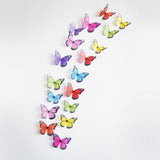 3d Effect Crystal Butterflies 18pcs