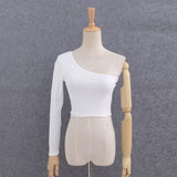 Off Shoulder Sexy Female Knitted Crop Top