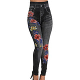 High Waisted Denim Jeans Leggings