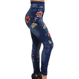 High Waisted Denim Jeans Leggings