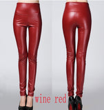 winter Women legging skinny PU leather pencil Leggings