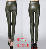 winter Women legging skinny PU leather pencil Leggings