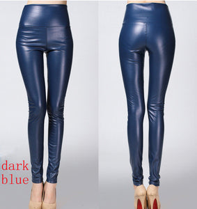 winter Women legging skinny PU leather pencil Leggings