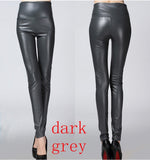 winter Women legging skinny PU leather pencil Leggings