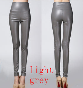 winter Women legging skinny PU leather pencil Leggings