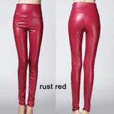 winter Women legging skinny PU leather pencil Leggings