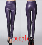 winter Women legging skinny PU leather pencil Leggings