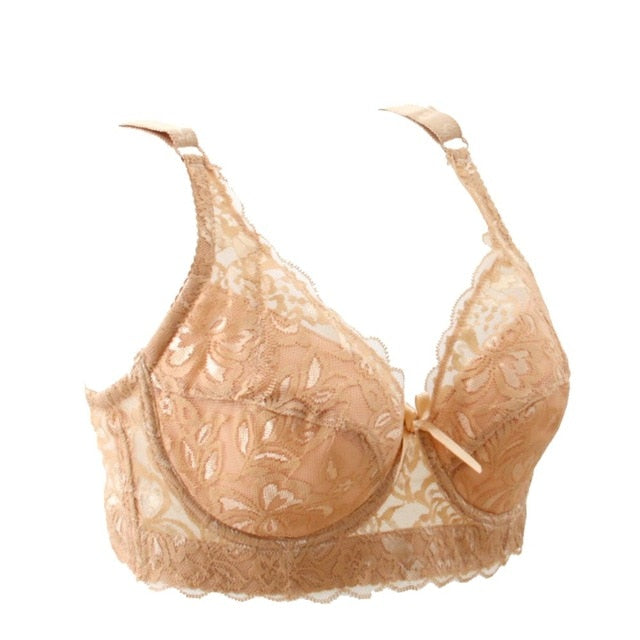 Sexy Full Lace Coverage Flower Bras