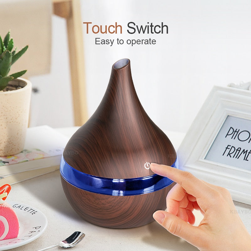 300ml USB Electric Aroma air diffuser wood Ultrasonic