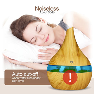 300ml USB Electric Aroma air diffuser wood Ultrasonic