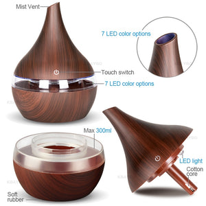 300ml USB Electric Aroma air diffuser wood Ultrasonic