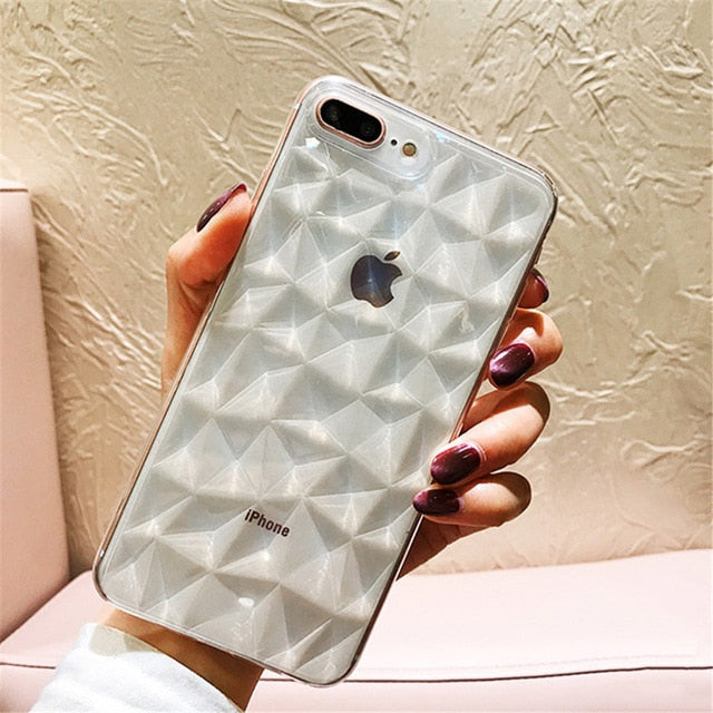 Lovebay Diamond Texture Case For iPhone 6 6s 7 8 Plus X XR XS Max