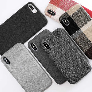 Cloth Texture Soft case For iphone 7 Case For iphone 6 6s 7 8 plus X Xs