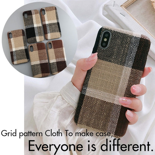 Cloth Texture Soft case For iphone 7 Case For iphone 6 6s 7 8 plus X Xs