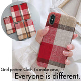 Cloth Texture Soft case For iphone 7 Case For iphone 6 6s 7 8 plus X Xs