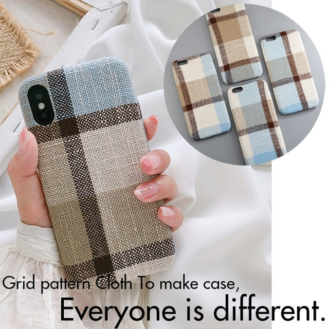 Cloth Texture Soft case For iphone 7 Case For iphone 6 6s 7 8 plus X Xs