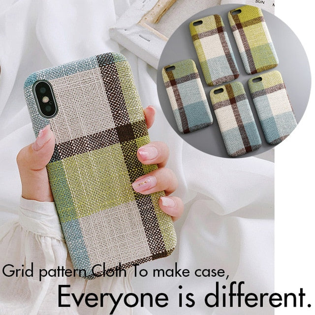 Cloth Texture Soft case For iphone 7 Case For iphone 6 6s 7 8 plus X Xs