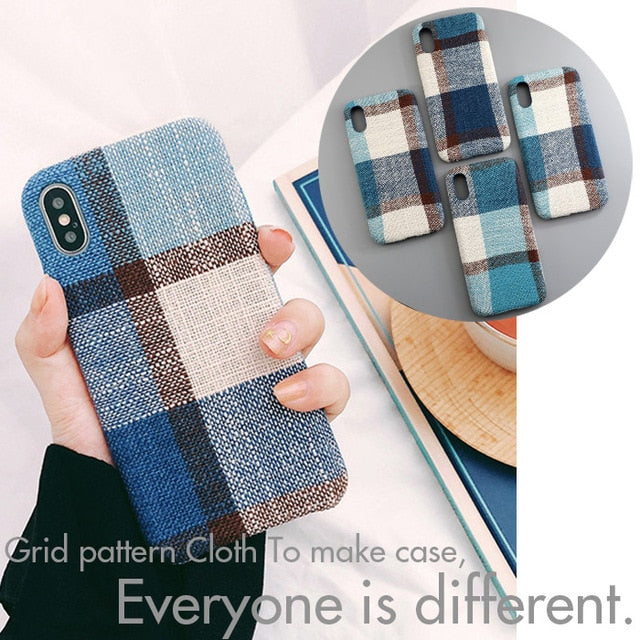 Cloth Texture Soft case For iphone 7 Case For iphone 6 6s 7 8 plus X Xs