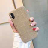 Cloth Texture Soft case For iphone 7 Case For iphone 6 6s 7 8 plus X Xs